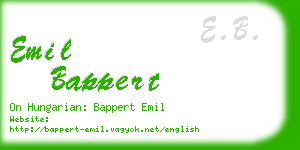 emil bappert business card